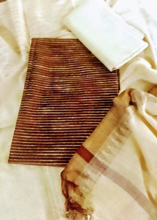 Raw silk unstitched churidar material