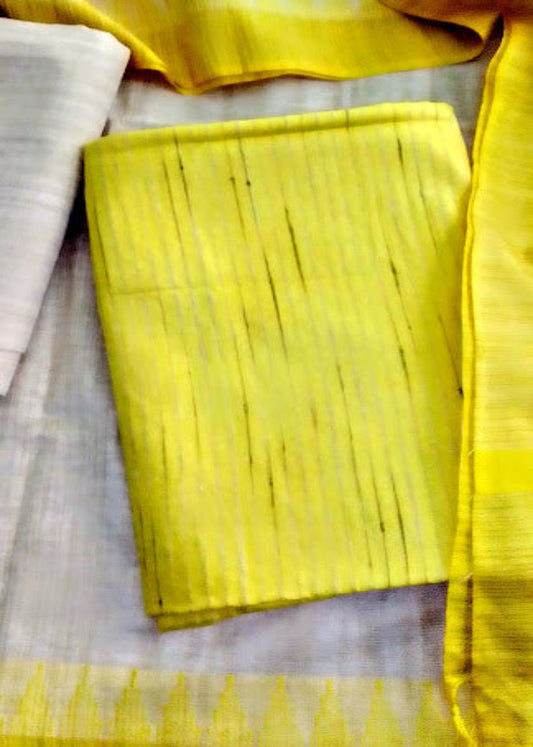 Raw silk unstitched churidar material