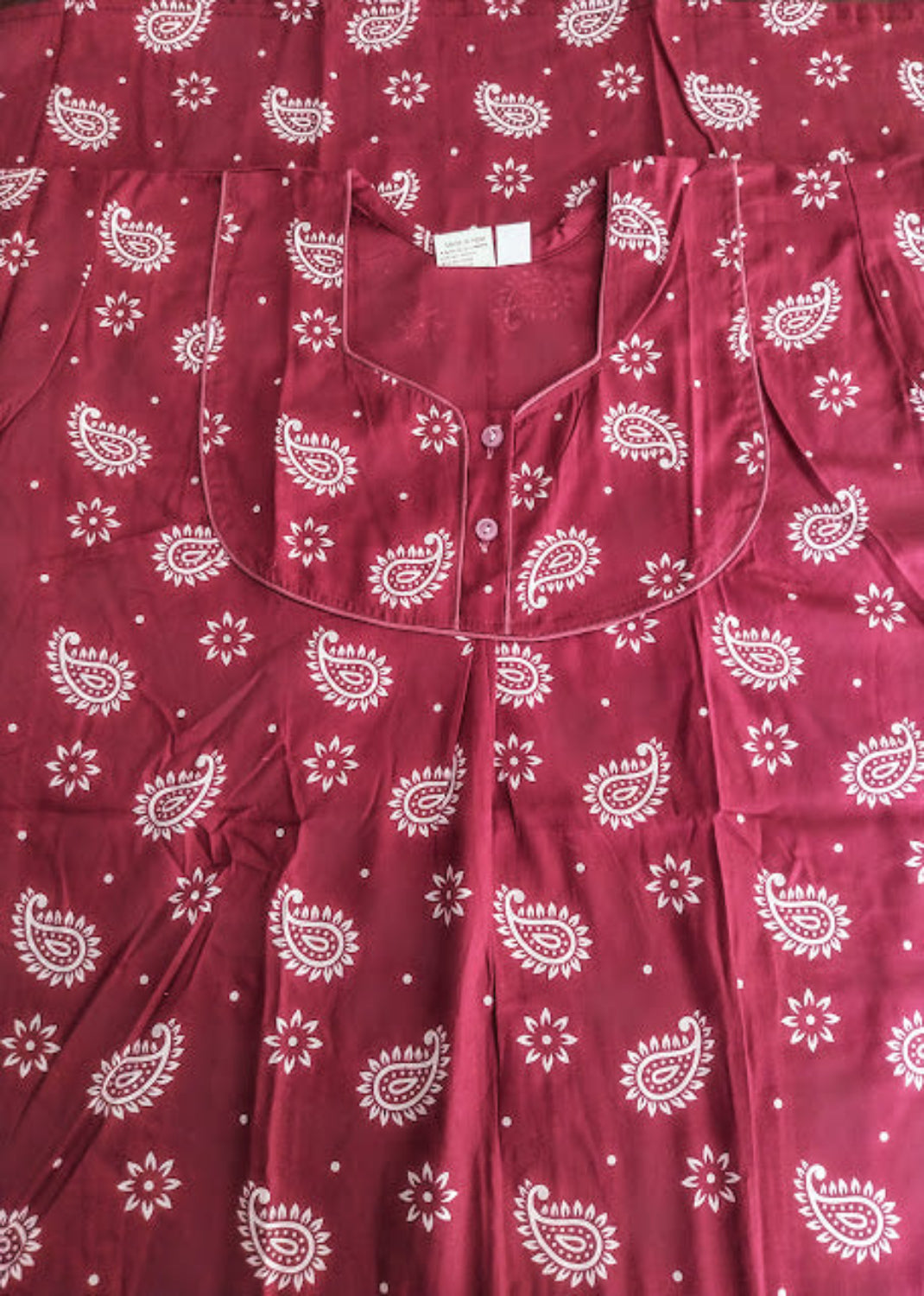 Pure cotton churidar cut printed nighty