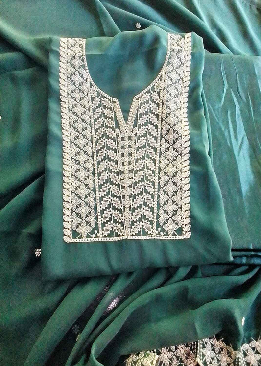 Premium georgette unstitched churidar material