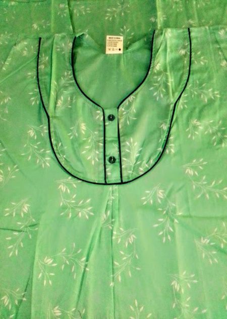Churidar Cut Floral Printed Cotton Nighty