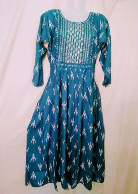 Printed Cotton Pleated Kurti