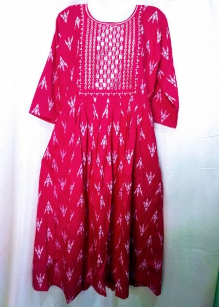 Printed Cotton Pleated Kurti