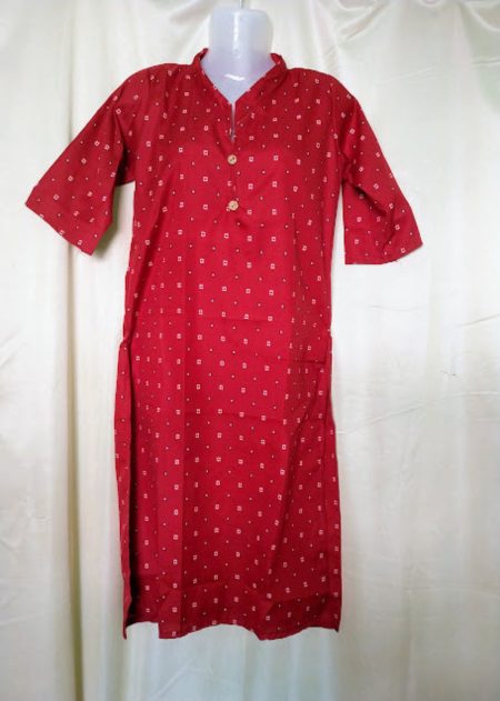 Collar Neck Kurti Set