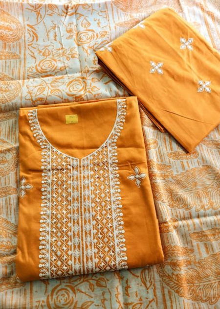 Cotton Rayon mix unstitched churidar material
