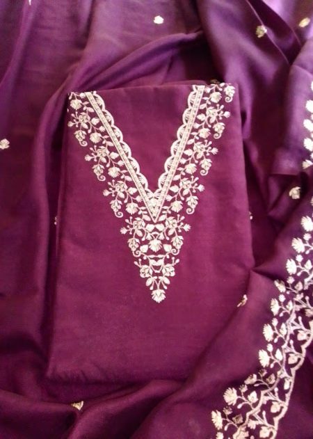 Semi Silk Unstitched Churidar Material