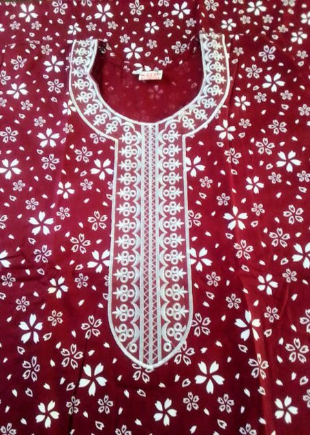 Churidar Cut Floral Printed Cotton Nighty