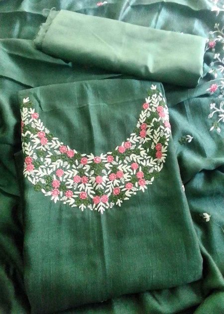 Vichithra Silk Unstitched Churidar Material