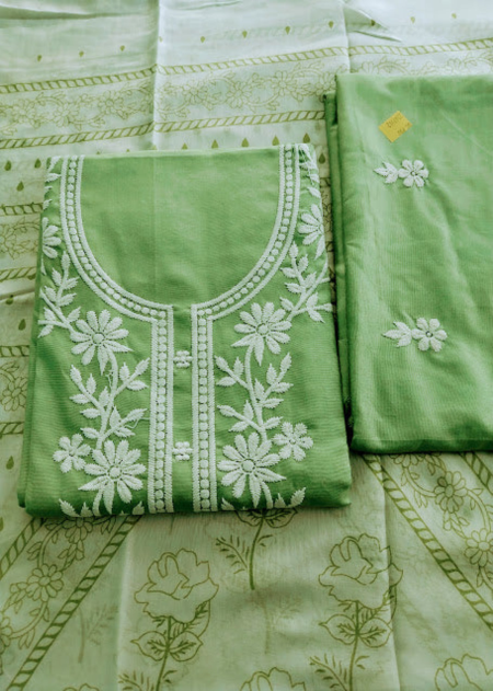 Cotton Rayon mix unstitched churidar material