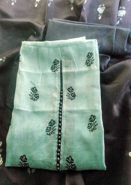 Semi Silk Unstitched Churidar Material