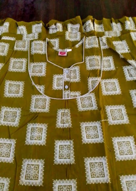 Churidar Cut Printed Cotton Nighty