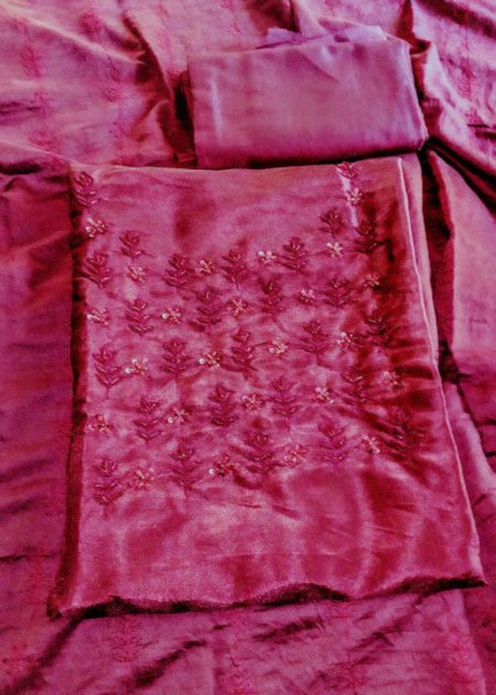 Semi Silk Unstitched Churidar Material