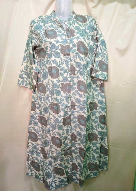 Collar Neck Princess Cut Digital Printed Kurti