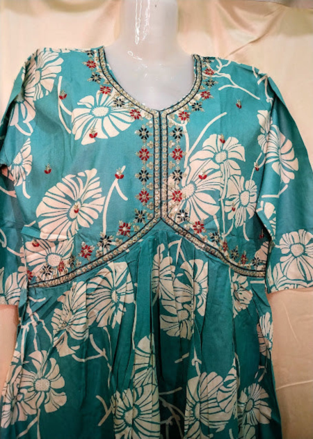 Aliya Cut Printed Rayon Kurti